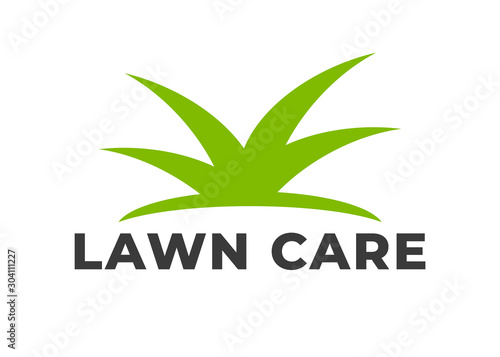 Lawn care logo vector. Lawn grass service vector logotype
