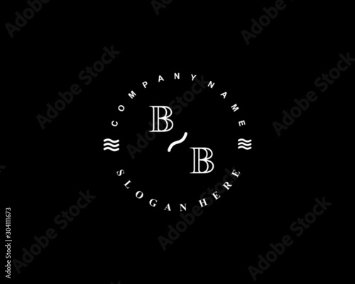  Initial BB vintage logo template