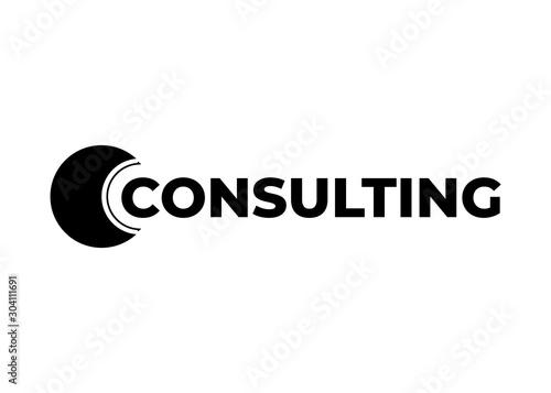 Consulting Logo Design. Speech vector logo. Consult logotype