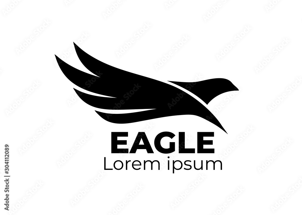 Fototapeta premium Eagle logo vector. Falcon logotype. Bird icon