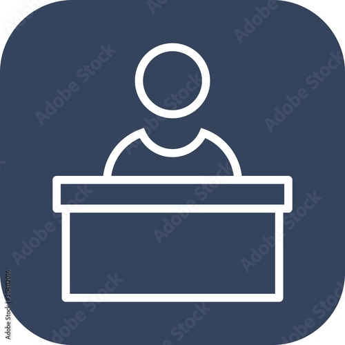  Reception Icon Isolated On Abstract Background