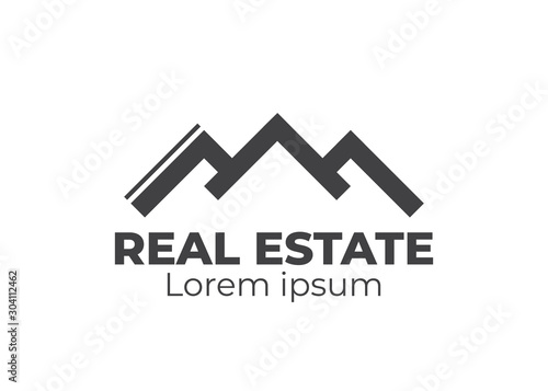 Logo of group homes or real estate. Real Estate, Building and Construction Logo Vector Design