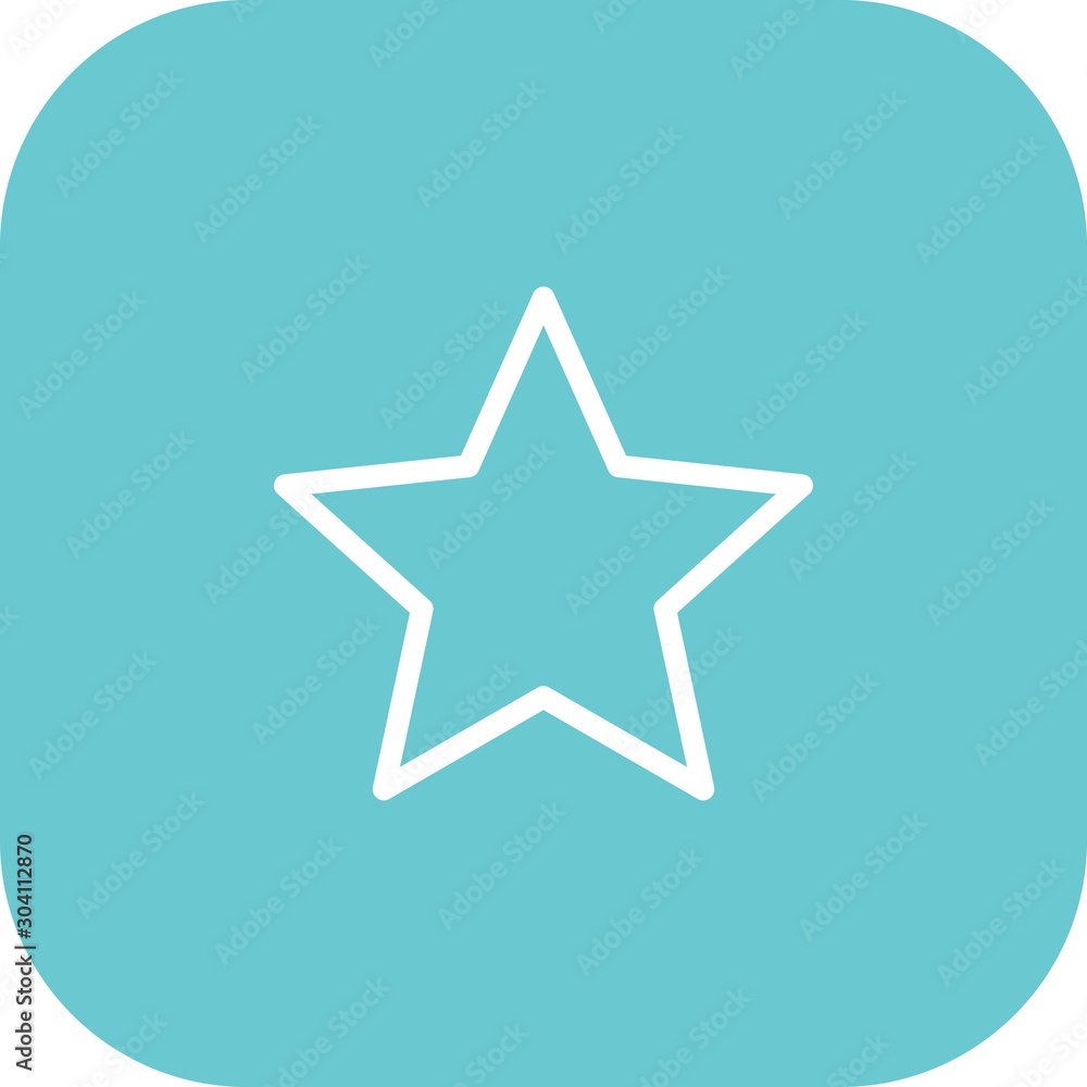Round Corner Star Icon With White Background Round Corner Star Icon With White Background