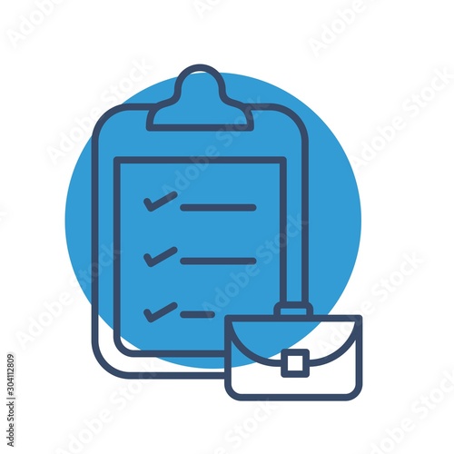  packing list Icon Isolated On Abstract Background