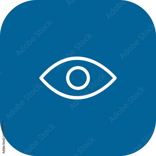 Round Corner Eye Icon With White Background