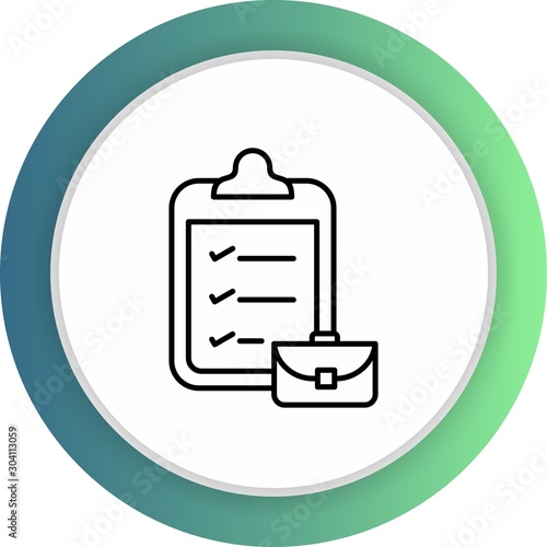  packing list Icon Isolated On Abstract Background