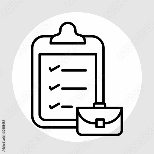  packing list Icon Isolated On Abstract Background