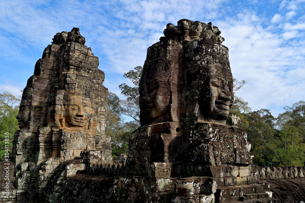 The faces of the Bayon, Angkor Thom, Cambodia.
