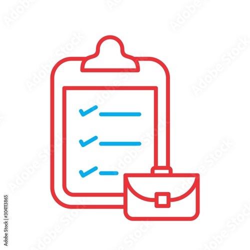  packing list Icon Isolated On Abstract Background