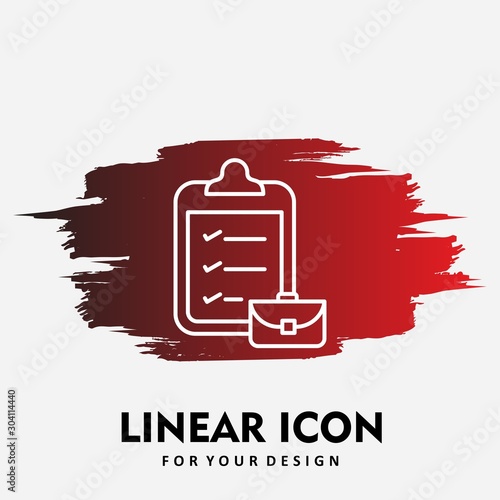  packing list Icon Isolated On Abstract Background