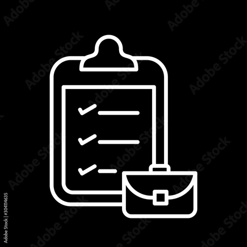 packing list Icon Isolated On Abstract Background