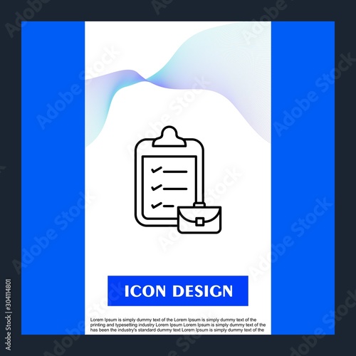  packing list Icon Isolated On Abstract Background