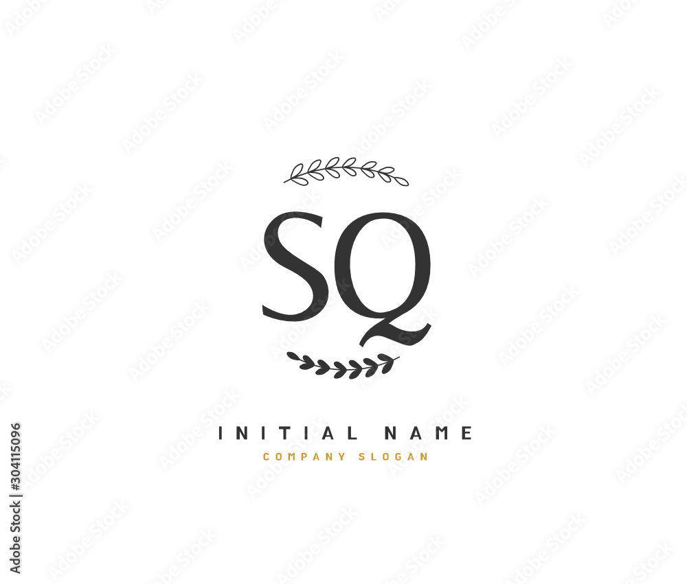 S Q SQ Beauty vector initial logo, handwriting logo of initial signature, wedding, fashion, jewerly, boutique, floral and botanical with creative template for any company or business. S Q SQ Beauty vector initial logo, handwriting logo of initial signature, wedding, fashion, jewerly, boutique, floral and botanical with creative template for any company or business.