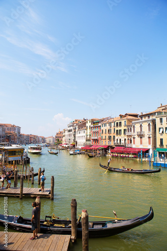 Beautiful sunny views of the canals of Venice, Italy © Artsaba Family
