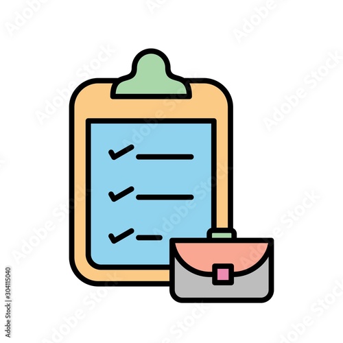  packing list Icon Isolated On Abstract Background