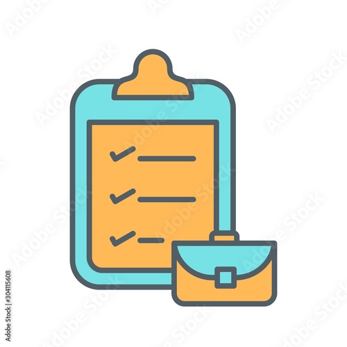 packing list Icon Isolated On Abstract Background