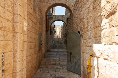 historical small street at old city  Jerusalem
