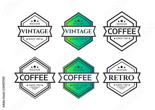 Vintage vector ornaments. Flourishes calligraphic retro logos. Vintage Logo set, retro design elements.