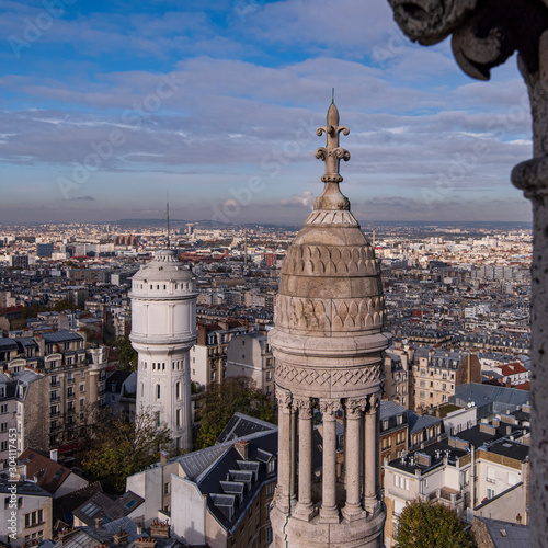 Paris skyline; a view from Montmartre