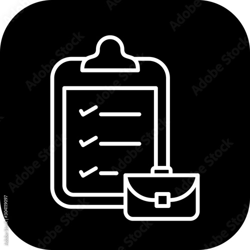  packing list Icon Isolated On Abstract Background