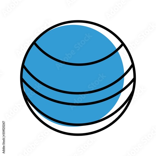 Neptune Icon Isolated On Abstract Background
