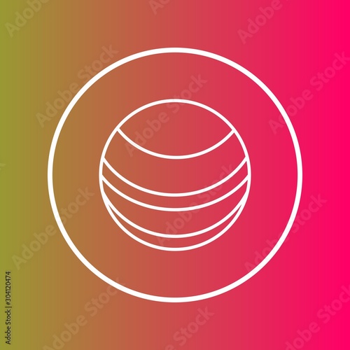 Neptune Icon Isolated On Abstract Background