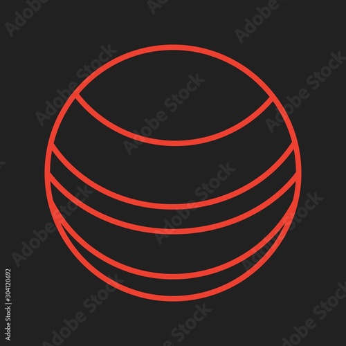 Neptune Icon Isolated On Abstract Background