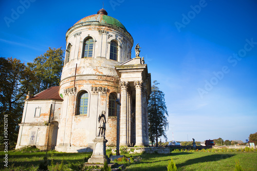 Roman Catholic Church of St. Joseph in Baroque style in Pidgirtsi. Close-up