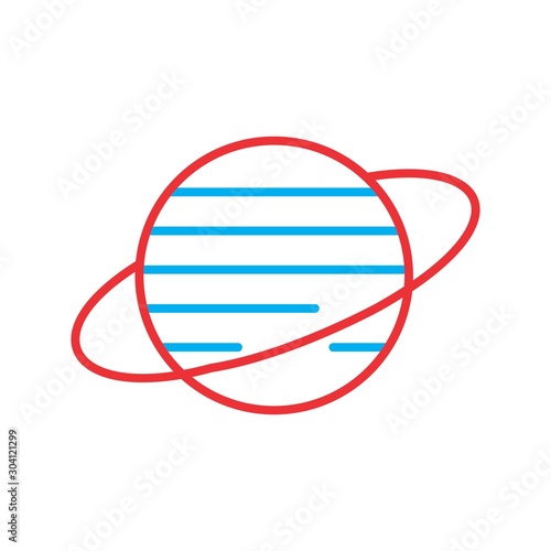 Uranus Icon Isolated On Abstract Background