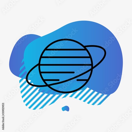 Uranus Icon Isolated On Abstract Background