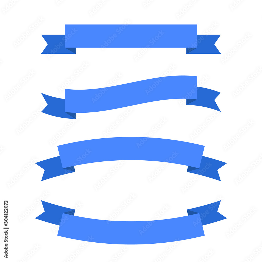 Ribbon banner vector. Ribbons banners vector isolated. Blue ribbons illustration Ribbon banner vector. Ribbons banners vector isolated. Blue ribbons illustration