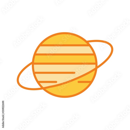 Uranus Icon Isolated On Abstract Background