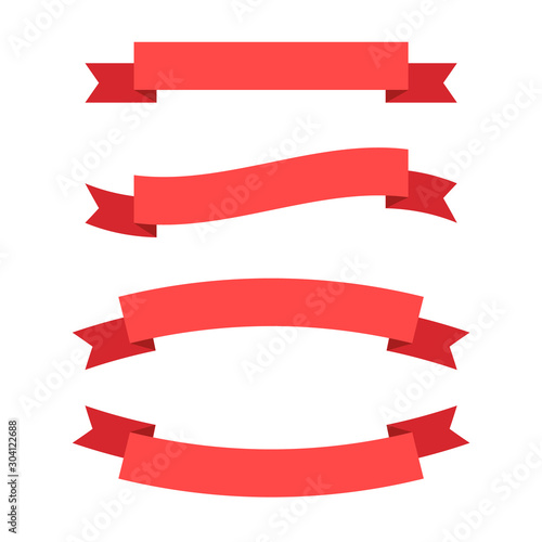 Ribbon banner vector. Ribbons banners vector isolated. Blue ribbons illustration