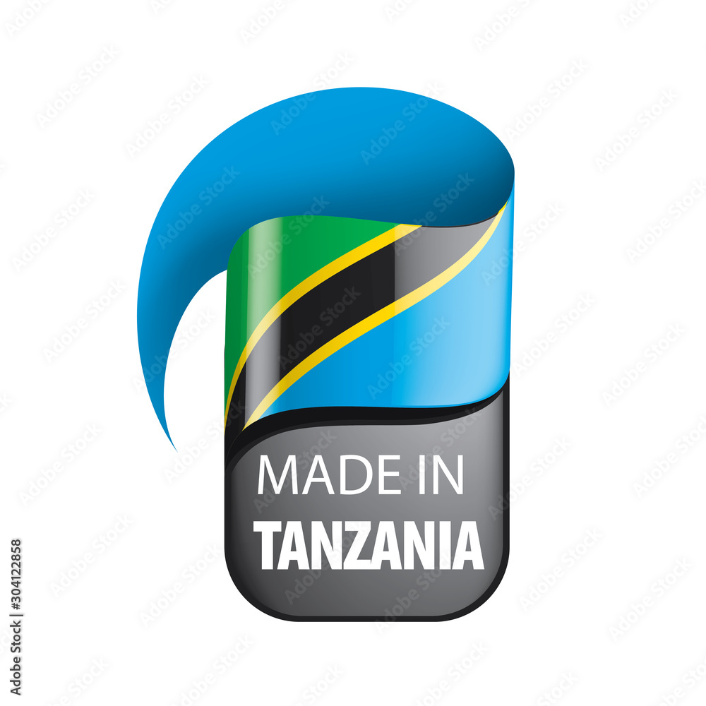 Tanzania flag, vector illustration on a white background Tanzania flag, vector illustration on a white background