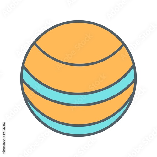 Neptune Icon Isolated On Abstract Background