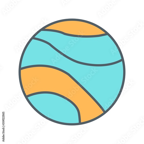 Venus Icon Isolated On Abstract Background