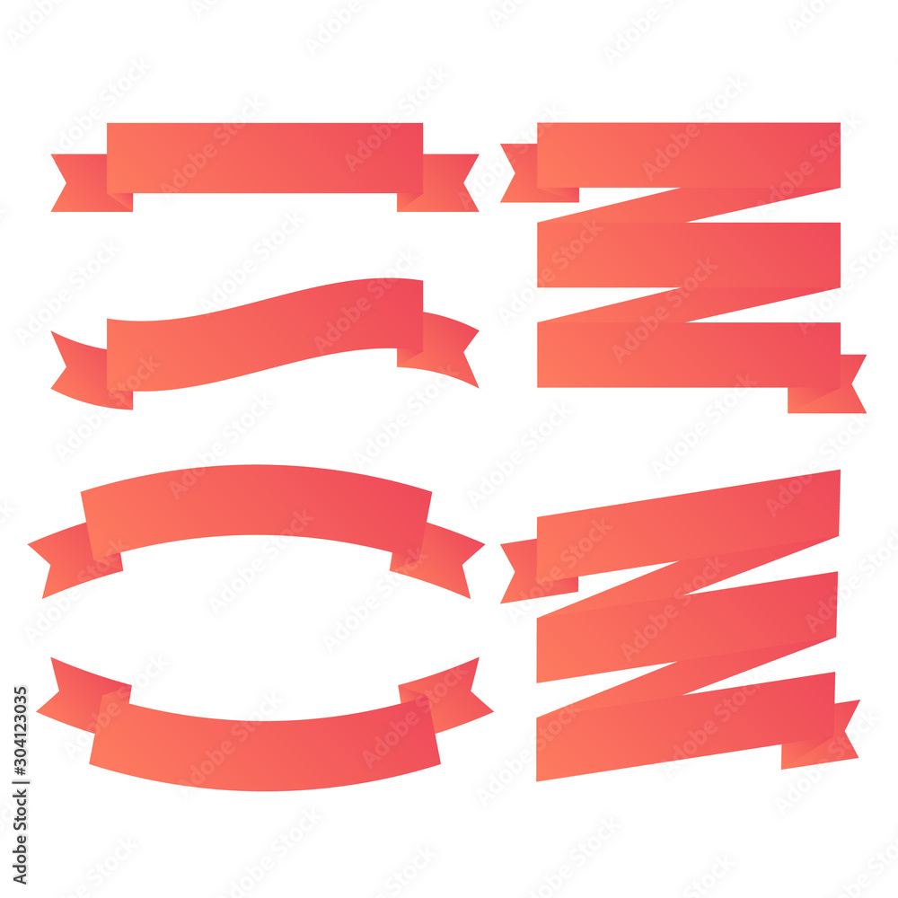 Cartoon banners ribbons. Banner ribbon vector set. Blue ribbons Cartoon banners ribbons. Banner ribbon vector set. Blue ribbons