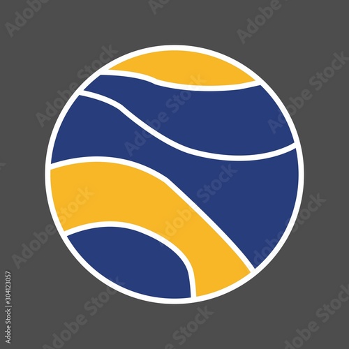 Venus Icon Isolated On Abstract Background