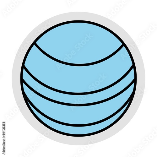 Neptune Icon Isolated On Abstract Background