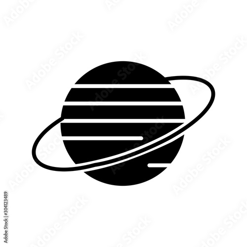 Uranus Icon Isolated On Abstract Background