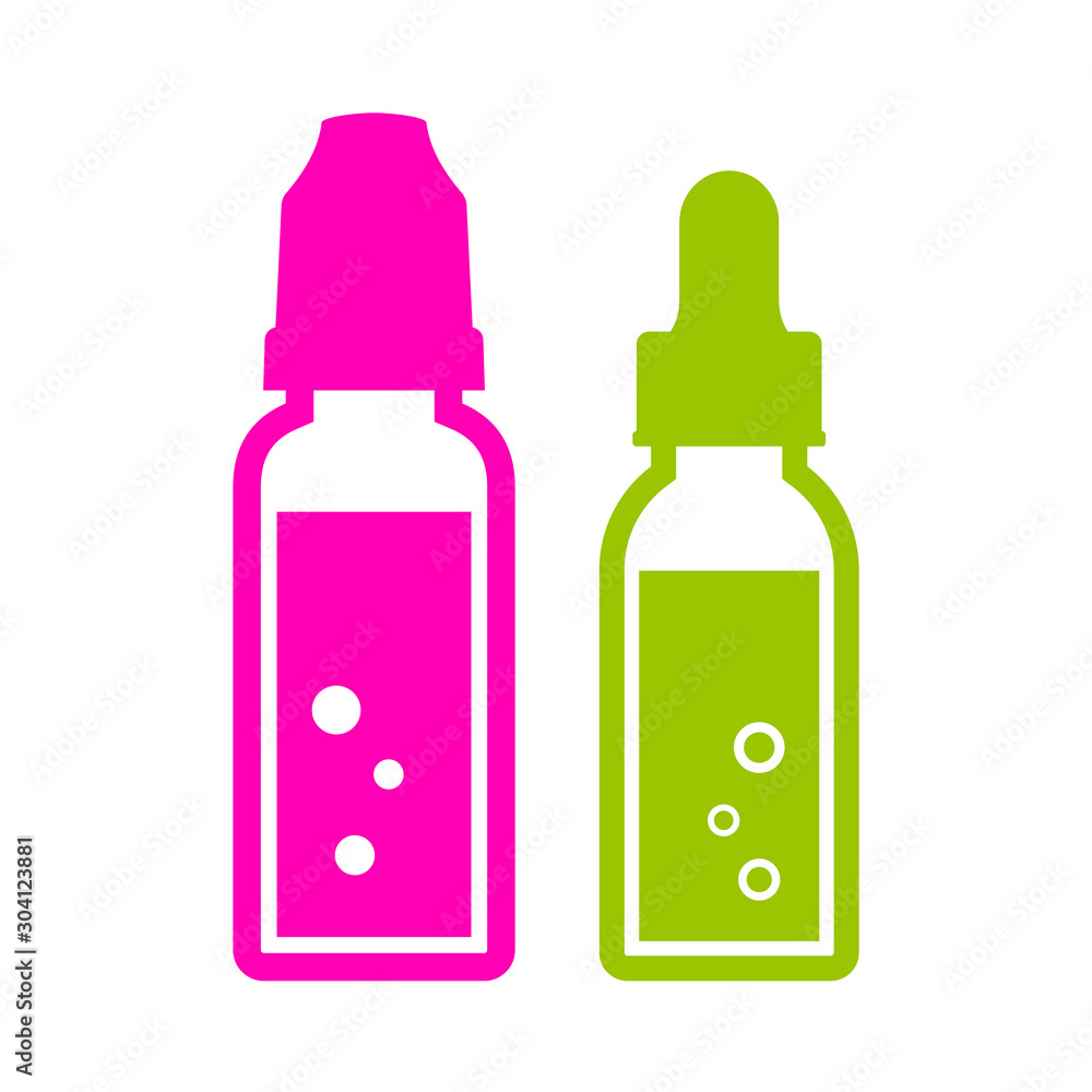 E-liquid bottles vector icon E-liquid bottles vector icon