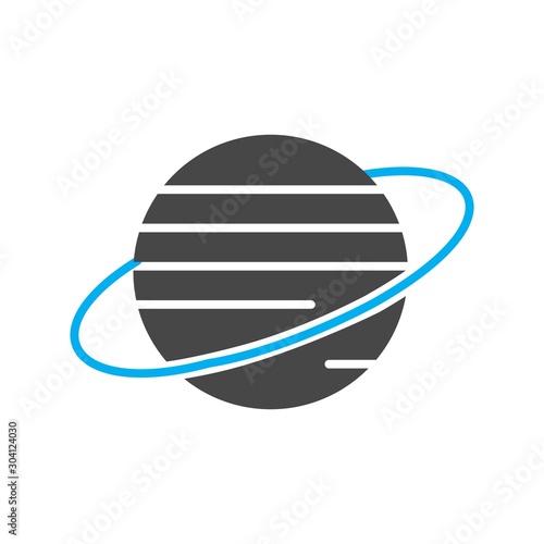 Uranus Icon Isolated On Abstract Background
