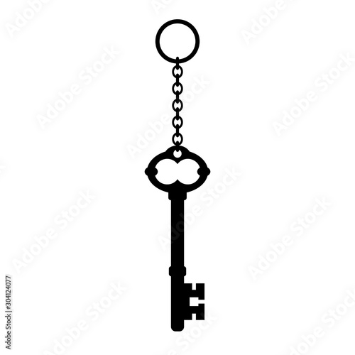 Old key vector icon