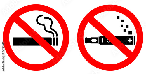 No smoking vector signs set