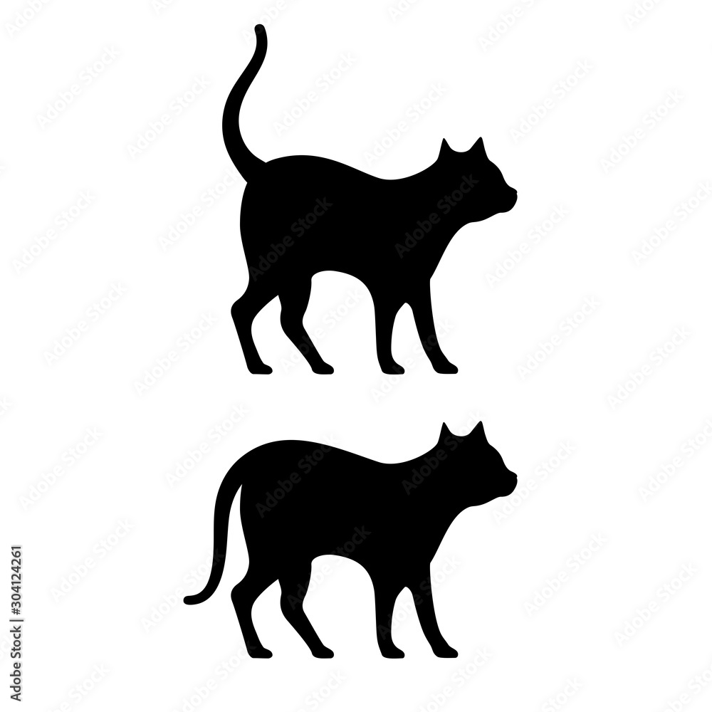 Cat silhouette vector icon