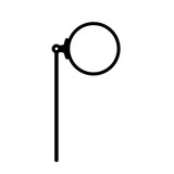 Monocle with stick vector icon