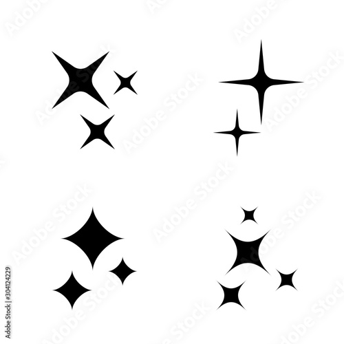 Star sparks icons collection