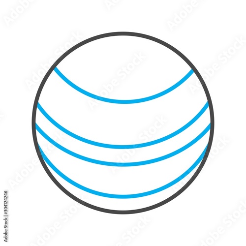 Neptune Icon Isolated On Abstract Background