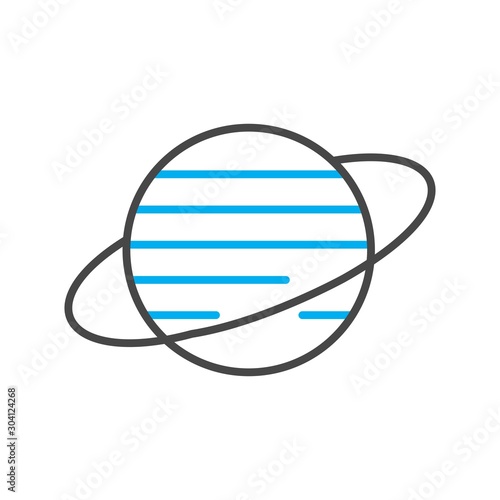 Uranus Icon Isolated On Abstract Background