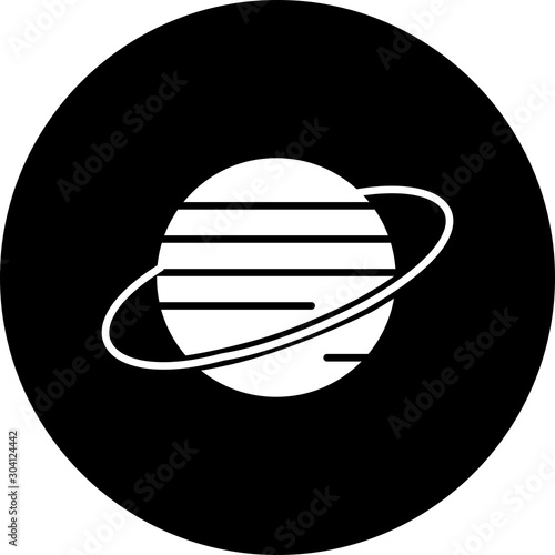 Uranus Icon Isolated On Abstract Background